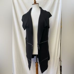 Stylish Mod Angel Apparel Ribbed Vest/Tunic With Horizontal Zippers Sz M